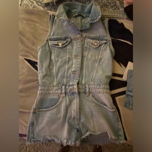 Jean Zara romper size small